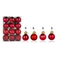 thumbnail image 1 of aoksee Christmas Ball Ornaments Clearance,30mm Christmas Tree Ball Bauble Hanging Home Party Ornament Decor 24PC,Christmas Gifts, with 3pc Snowflake String, 1 of 4
