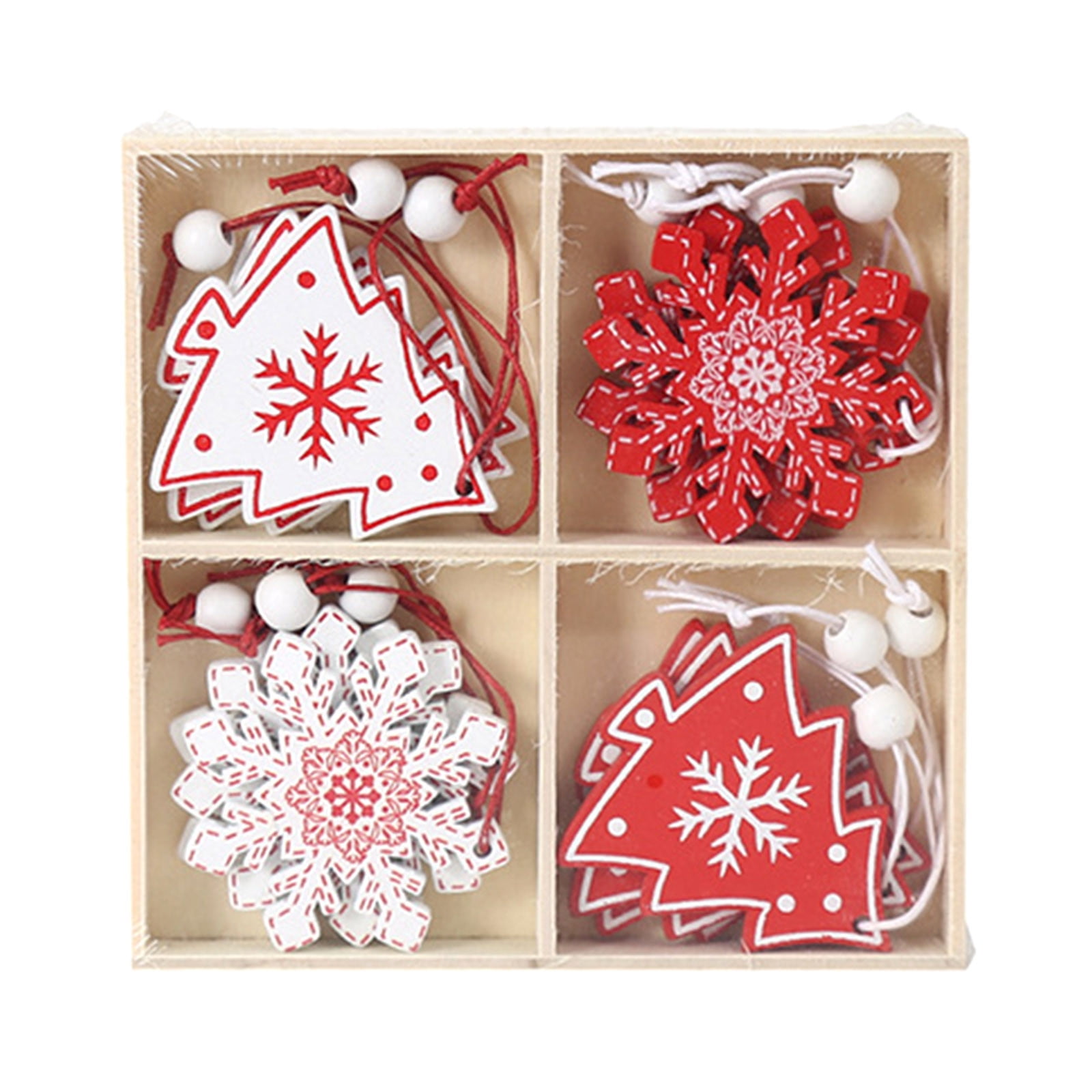 aoksee Christmas Decorations 12PC Set Of Christmas Ornaments Painted ...