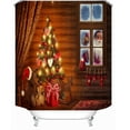 thumbnail image 1 of aoksee Christmas Decorations Christmas Shower Curtain Printing Waterproof Polyester Shower Curtain Gift on Clearance, 1 of 3