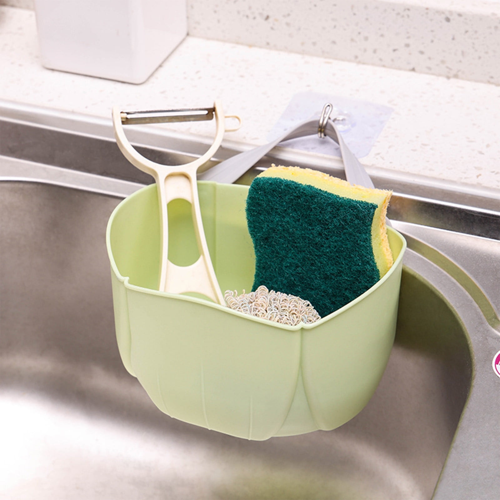 aoksee Kitchen Organizer, Wall Hanging Basket , Wall Mounted Plastic