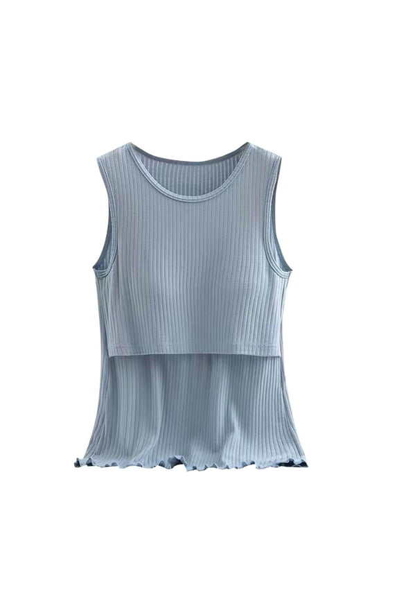 Maternity Rompers for Pregnant Women Solid Color Breast Feeding Nursing T-Shirt Blouse Sleeveless Round-Neck Tank Preppy Clothes Clothes, Gifted