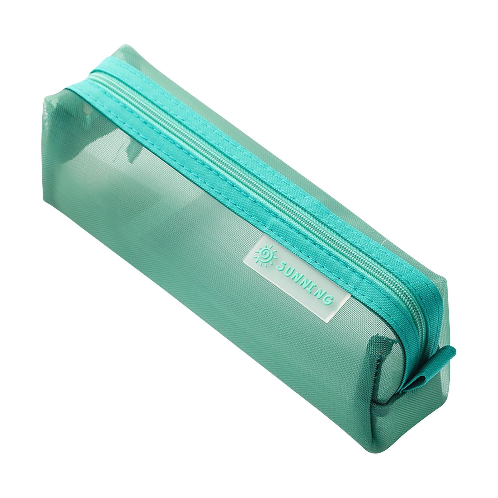  Beach Coastal Sea Shell Waves Teal Pencil Case Pen Bags Zipper  Pouch Storage Organizer Box Stationery Large Capacity Double Compartment  Makeup Bag for School Office College Student : Arts, Crafts 