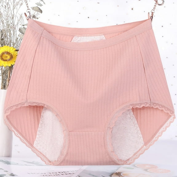 Gufahion Period Underwear for Women Plus Size, High Waist Menstrual Physiological Pants, Soft Briefs for Girl, XXXXL