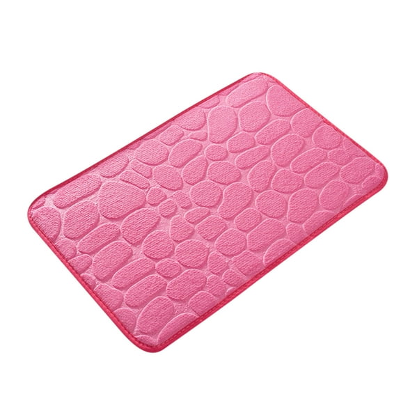aoksee Rugs Clearance! 1pc Memory Foam Bath Rug Embossed Bathroom Mat Water Absorbent and Washable Bath Rugs, Non Slip, Thick, Soft and Comfortable Carpet for Shower, 15.7x23.6Inch