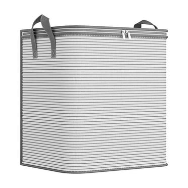 aoksee Storage Bins With Lids, Storage Containers, Extra Large Storage Bags For Clothes Tote Bag, Double Zipper For Space Saving Travel, Heavy Duty Storage With Handles