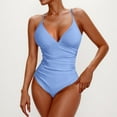 thumbnail image 1 of Amkhujs Women's 1Piece Swimsuit V Neck Bathing Suits Spaghetti Strap 1 Piece Swim Suit Swimwear, 1 of 3