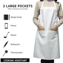 aoksee kitchen tool 28x35 Inches Kitchen Apron White Apron gifts for him Up to 25% off