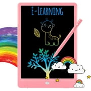 aokur LCD Writing Tablet Doodle Board Girls Gifts Toys 3 4 5 6 7 Year Old 10 inch Colorful Drawing Tablet Writing Pad Pink