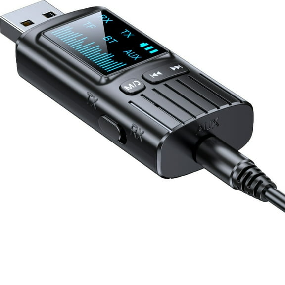 aomogo 2 In 1 Bluetooth Adapter 5.4 Audio Plug And Play Transmitter Receiver Led 3.5mm Aux USB Bluetooth For TV Car Wireless Receiver