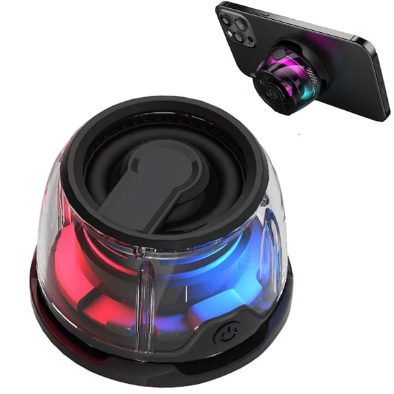 aomogo G200 Magnetic Phone Stand Bluetooth Speaker - Gift Ideas - Small Multifunctional Portable RGB Wireless Speaker with Strong Magnet for Home/Office/Travel/Fridge/Workbench/Car & Anything Metal