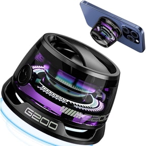 aomogo Magnetic Bluetooth Speakers,Small Bluetooth Speaker with Multi-RGB Color Light and Phone Holder for Metal Surface, Perfect Mini Speaker for Shower,Room,Bike,Car,Outdoor Gifts for Teens