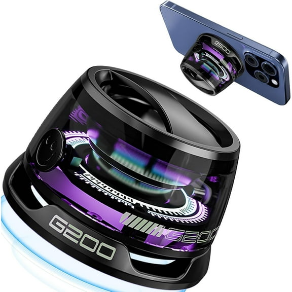 aomogo Magnetic Bluetooth Speakers,Small Bluetooth Speaker with Multi-RGB Color Light and Phone Holder for Metal Surface, Perfect Mini Speaker for Shower,Room,Bike,Car,Outdoor Gifts for Teens