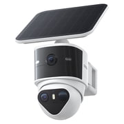 aosu Dual 3K 5.0-MP SolarCam T2 Pro Camera with Solar Panel, 170  FOV, 360  PTZ with Auto Tracking, AI Detection, 2-Way Audio, Warning Light, Siren