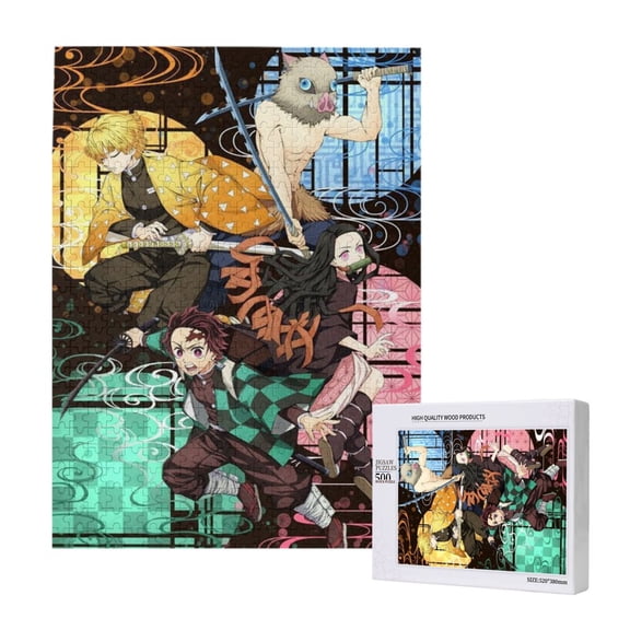 apanese Samurai Character Art Print Wooden Jigsaw Puzzle 300/500/1000 Pieces, Decorative Wall Art Puzzle, Birthday Party Gift & Home Ornament