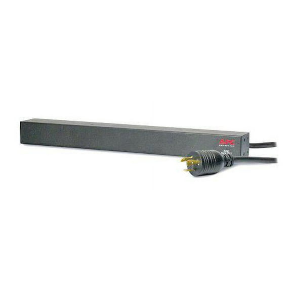 apc rack mount pdu, basic 208v/20a, (12) outlets, 1u horizontal rackmount (ap9566)