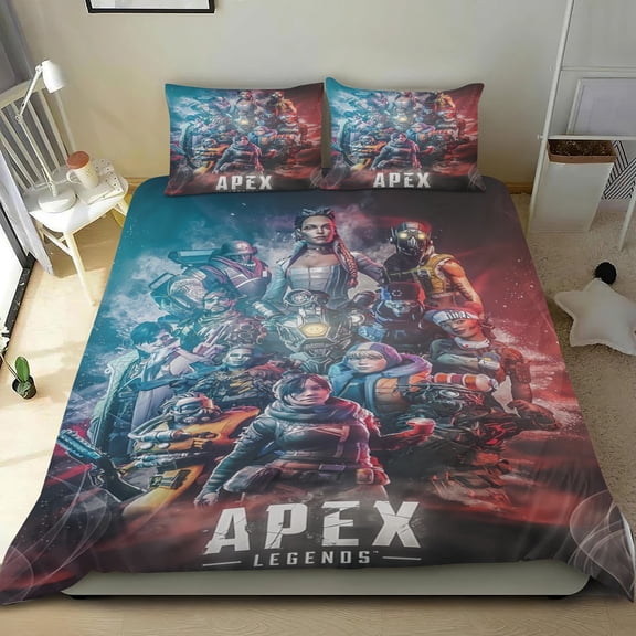 apex legends Themed Bed Sheet Set Three Piece Set 53x79 Inches Comfortable And Skin Friendly Unique Design Creating A Star Studded Night Home Decor Gifts For Family Friends fans