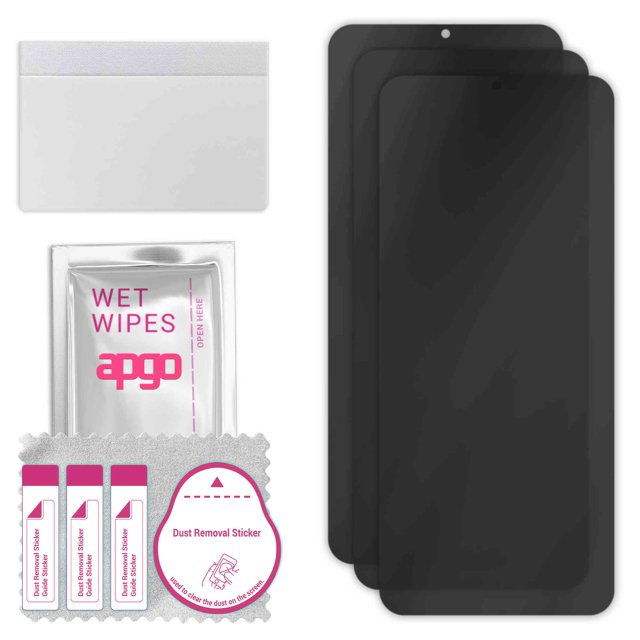 apgo [3Pack] Privacy Matte Hybrid protective glass compatible with