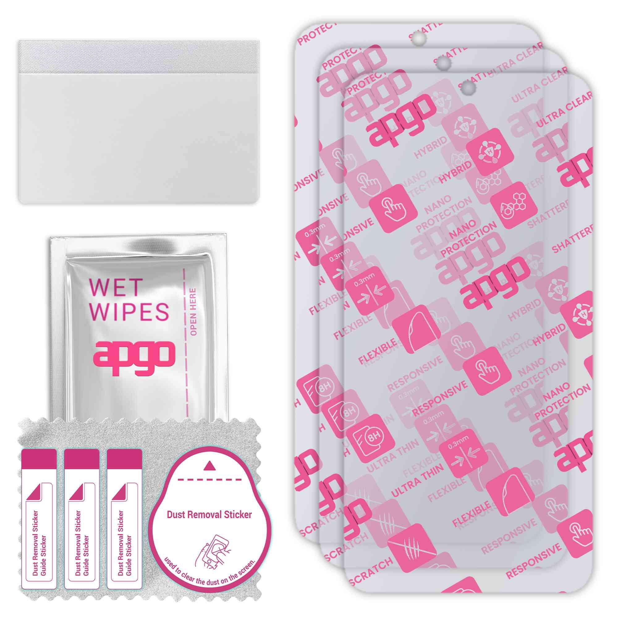Apgo 3x Pellicola Idrogel Ultra-Clear Per G.Rossi SW009, Protettore Schermo Flessibile TPU Con Strato Di Posizionamento - 4