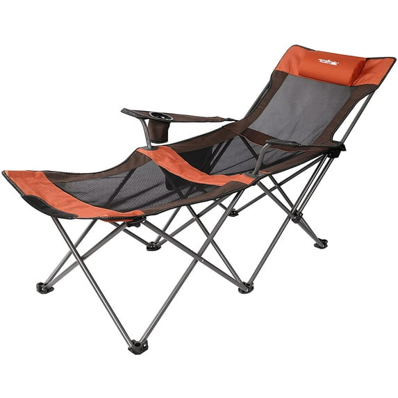 apollo walker Camping Chairs Beach Chairs Mesh Folding Reclining for Adults Portable Chairs Outdoor Lounger with Footrest,for Fishing,Picnics