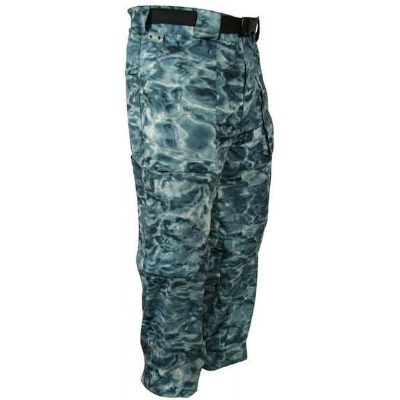 aqua design: fly fishing mens convertible wading pants zip off legs shorts: misty sky: size small