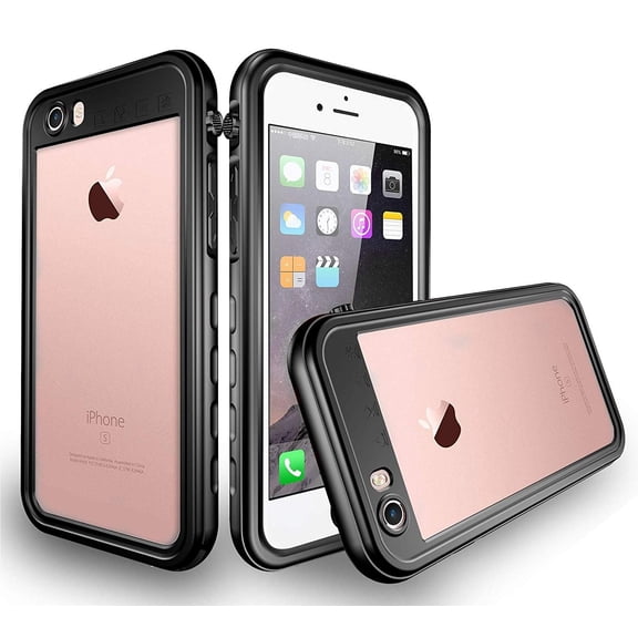 aquaLife iPhone 7 / iPhone 8 Slim Waterproof, Shock & Drop Proof, Dirt & Snow Proof Underwater Diving Case - Fully Sealed w/Built-in Screen Protector Black