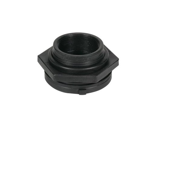 aquascape black poly bulk head fitting, 2 and