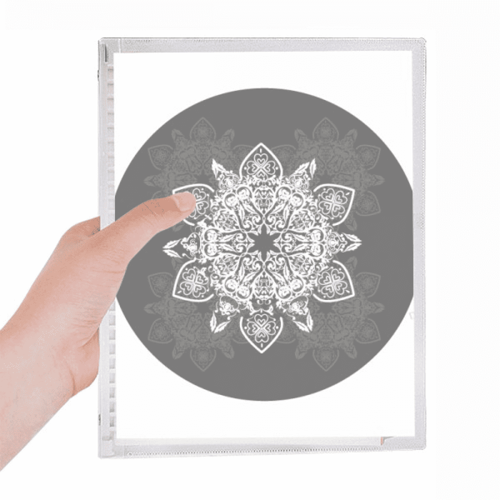 arabic style black white pattern notebook loose diary refillable journal statiry