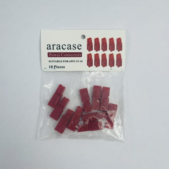aracase 10 PCS Power Connectors, Quick Disconnect Assortment Kit, Red, Heavy Duty Contact 600V 30A
