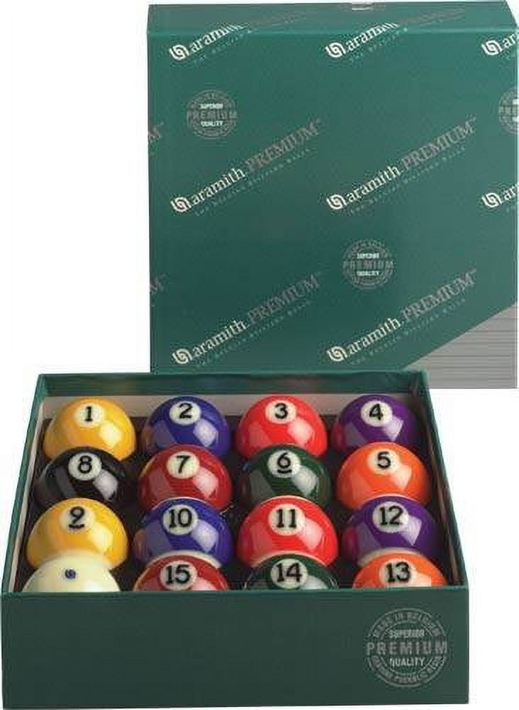 Aramith - Bolas de Pool/Billar de 2-1/4, tamaño estándar, juego completo  de 16 bolas