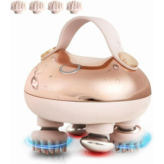 arboleaf Electric Scalp Massager Head Massager Scalp Stress Relax, 5 in 1 Kneading 128 Massage Nodes, Waterproof Hair Massage with 8 Removable Claws Cat Scratcher, Gift for Dad Mom