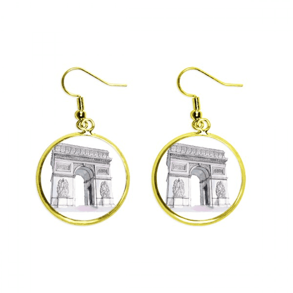 arc de triomph in paris france earring dangle en drop earring jewelry woman