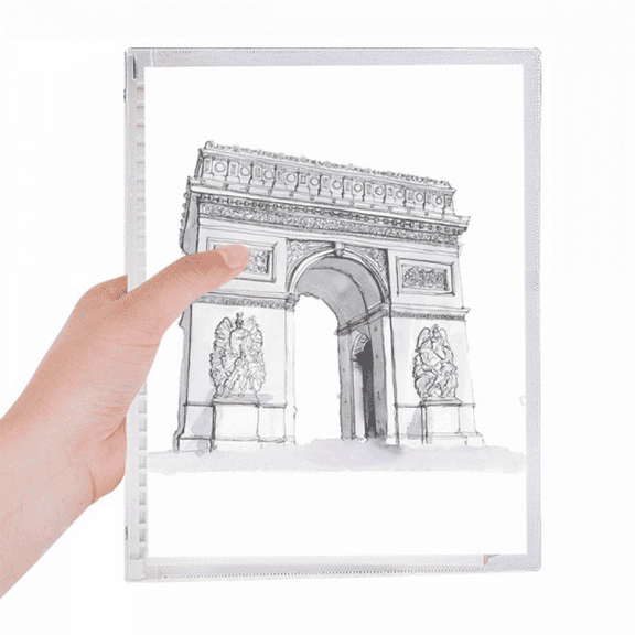 arc de triomph in paris france notebook loose diary refillable journal statiry
