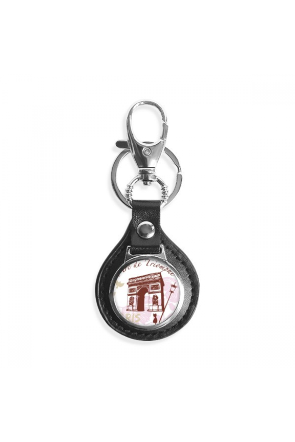 arch of triumphal france paris landmark key link chain keyholder finder hook metal