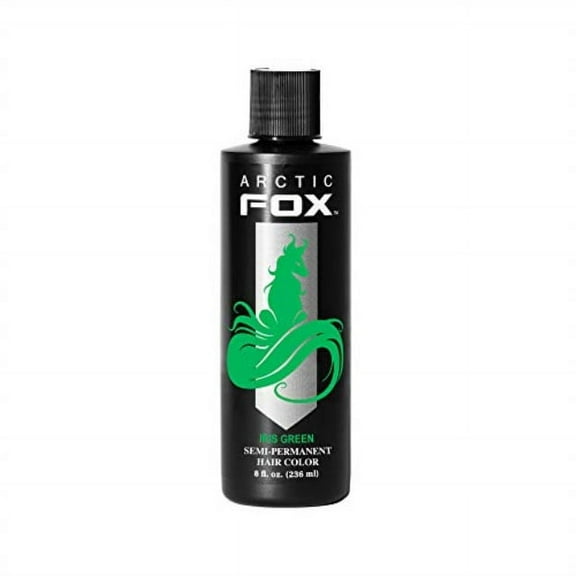 arctic fox vegan and cruelty-free semi-permanent hair color dye (8 fl. ounces, iris green)