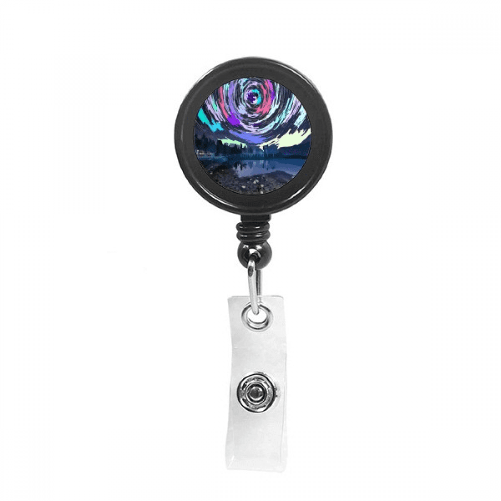 arctic scene star astrology Retractable Keychain Badge Holder ID Badge
