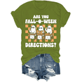 thumbnail image 1 of are You Fall O Ween Directions Shirt Funny Halloween Teacher Ghosts T-Shirt, 1 of 4