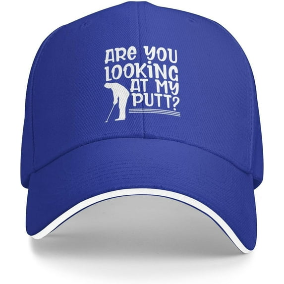 are You Looking at My Putt Cap Men Baseball Cap with Design Caps