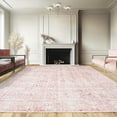 thumbnail image 1 of area rug Nursery Rug for Baby Girl Neutral Blush Pink Boho Floral Washable Soft Faux Wool Area Rugs for Living Room Bedroom,5x7ft indoor rug decoration Independence, 1 of 9