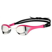 arena Cobra Ultra Racing Swim Goggles for Men and Women, Silver / Pink, Swipe Anti-Fog Mirror