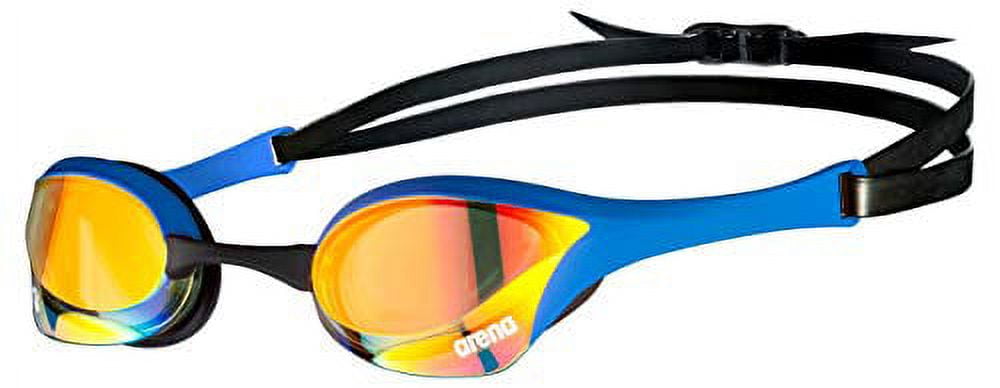 arena Cobra Ultra Racing Swim Goggles for Men and Women, Yellow Copper / Blue, Swipe Anti-Fog Mirror arena Cobra Ultra Racing Swim Goggles for Men and Women, Yellow Copper / Blue, Swipe Anti-Fog Mirror