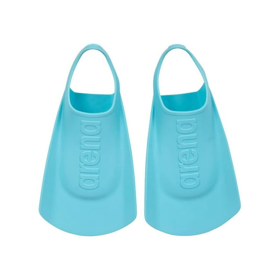arena Unisex Kids Junior Swim Training Fins for Lap Swimming, Open Heel and Hydrodynamic Slits, Sky, Size 1.5-2 US