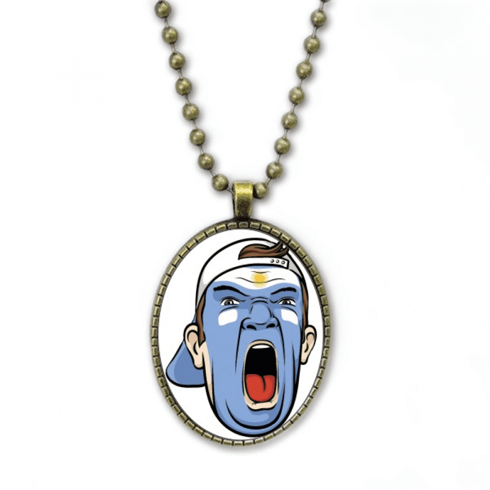 argentina facial makeup screang cap necklace vintage chain bead pendant jewelry collection