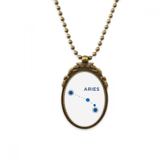 aries constellation sign zodiac antique necklace vintage bead pendant keychain