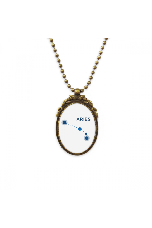 aries constellation sign zodiac antique necklace vintage bead pendant keychain