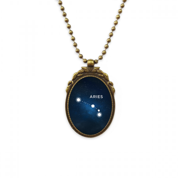 aries constellation zodiac sign antique necklace vintage bead pendant keychain