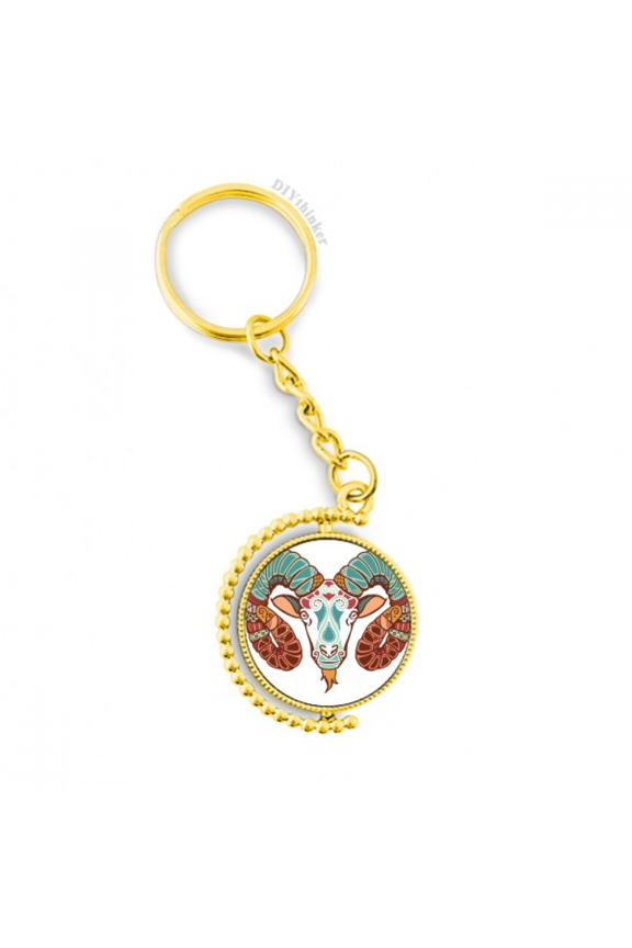 aries constellation zodiac symbol metal connector key chain  accessory en keyholder