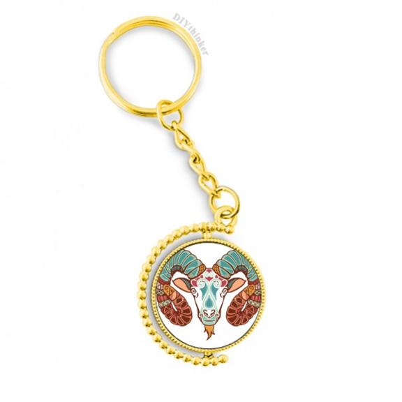aries constellation zodiac symbol metal connector key chain accessory en keyholder