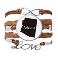 thumbnail image 1 of arizona the united states of amemap bracelet love chain ornament wristband, 1 of 4
