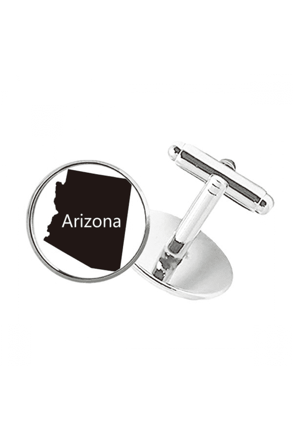 arizona the united states of amemap round button cuff clip stud cufflinks