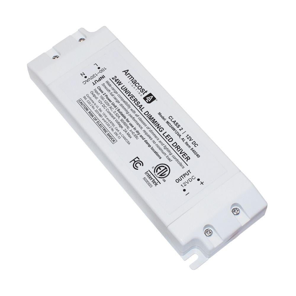 White 24-Watt Dimmable LED Power Supply Driver